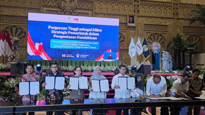 Antusias UNIPDA dalam Menyambut Penandatanganan MoU Kementrian Sosial & Forum Rektor Indonesia (Untuk Perguruan Tinggi di Jawa Timur) cover